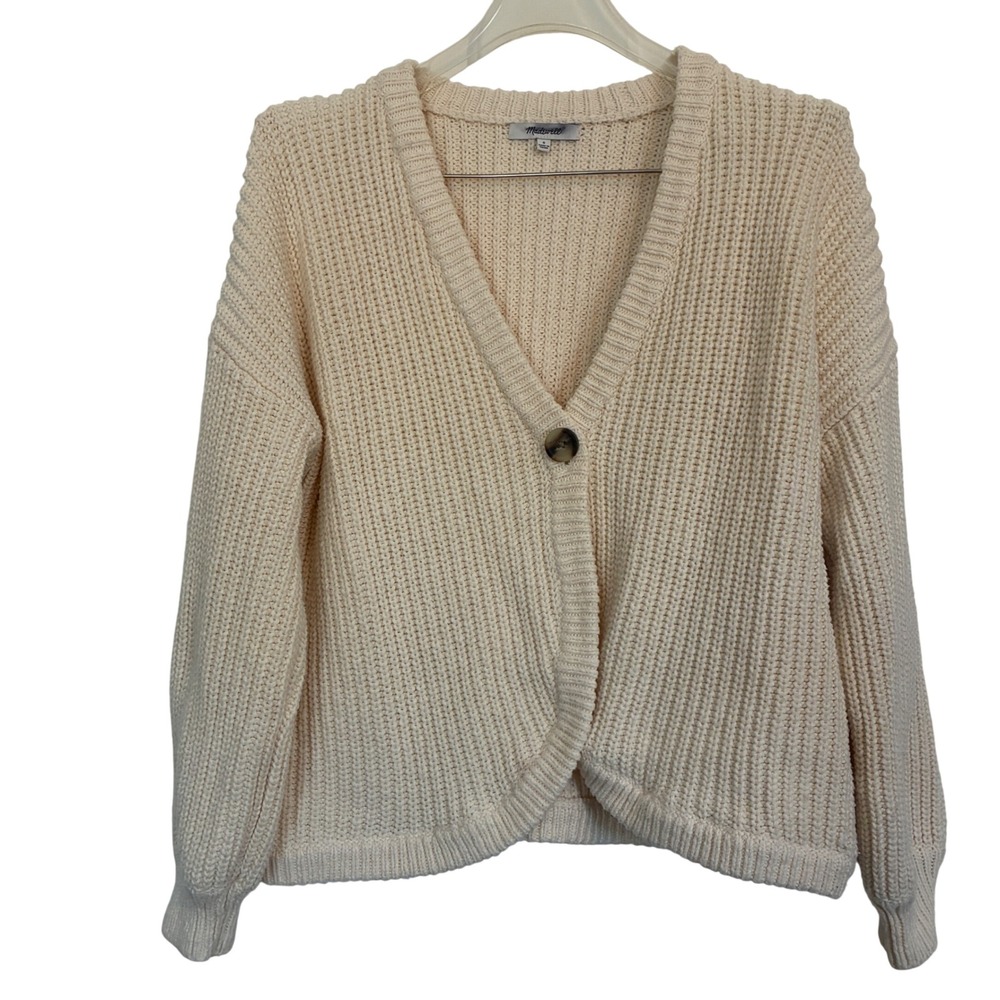 Madewell Shirttail Cardigan Womens Size S Cream Coquette Girl Americana